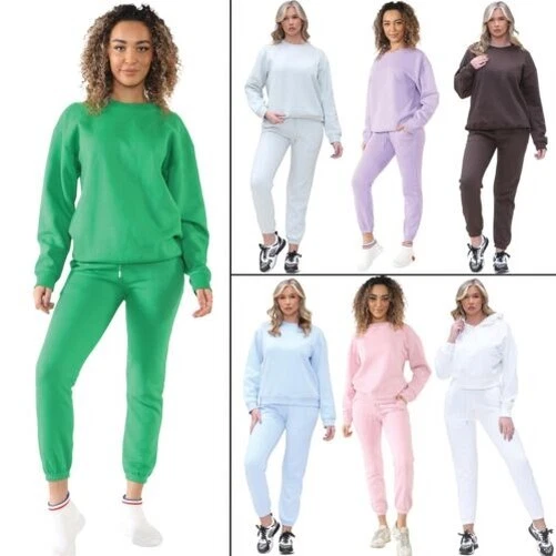 Enzo Donna Tuta da Ginnastica 2pcs Abbigliamento Tempo Libero Di Girocollo Felpa