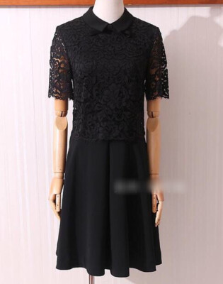 New Ted Baker Black Dixxy Lace Bodice Double Layer Dress Sz 1,2,3,4