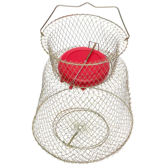 Filet De Pêche Pliant 55 Cm Wankd - Panier Cage 3 Couches Pour Poissons, Appâts, Crustacés