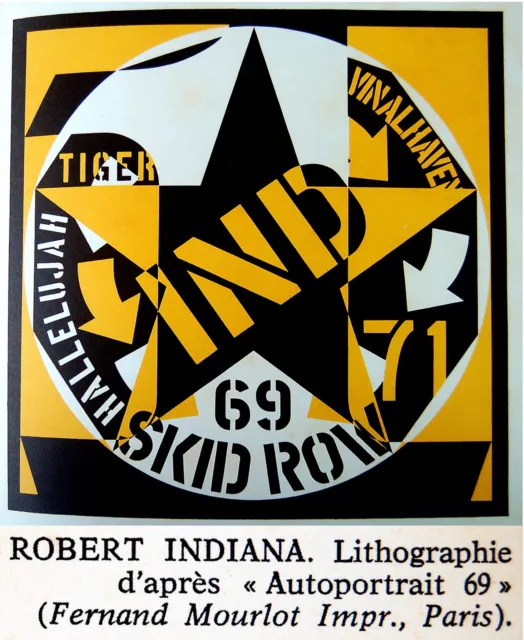 1973 Fine ROBERT INDIANA & HANS HARTUNG original LITHOGRAPHS XX Siecle ART BOOK