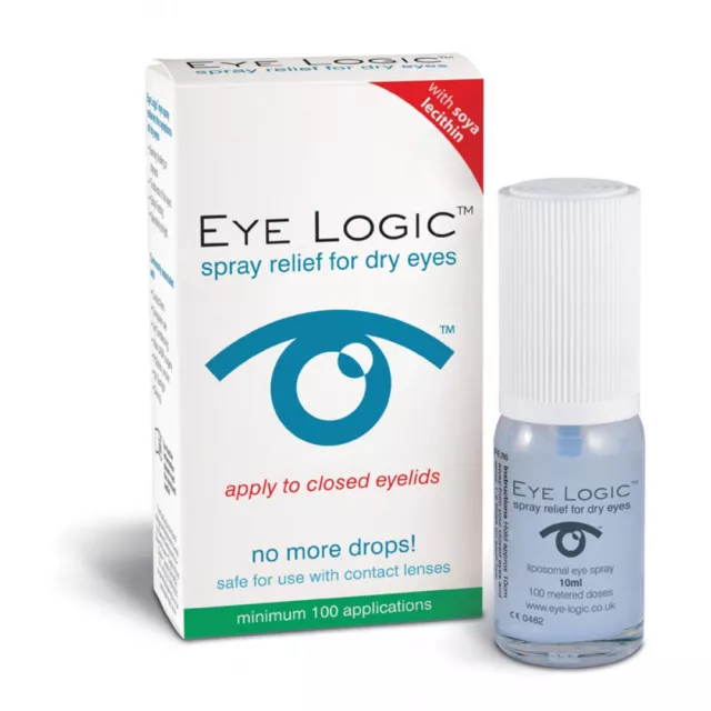 3 x Eye Logic Spray Relief für trockene Augen 10ml - Bulk Buy Saver 300 Dosen 2