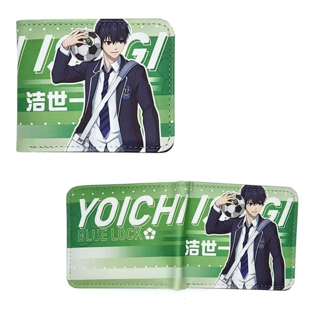 New Yoichi Isagi Style A BLUE LOCK BiFold Wallet Credit Card Billfold