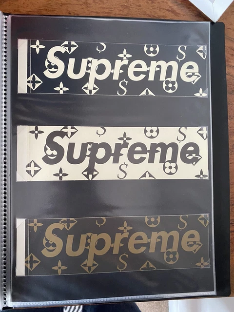 SUPREME LV BOX Logo sticker Louis Vuitton Complete Set RARE 100
