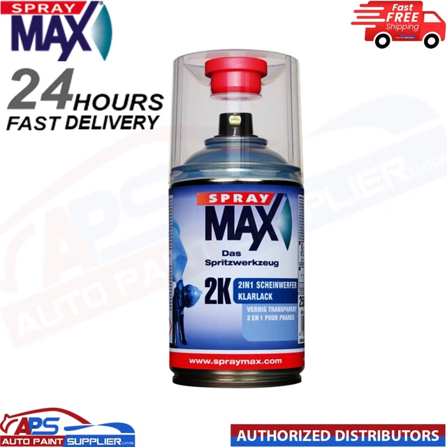 SPRAYMAX 2K 2IN1 HEADLIGHT CLEARCOAT AEROSOL 250ML FAST DELIVERY £25.
