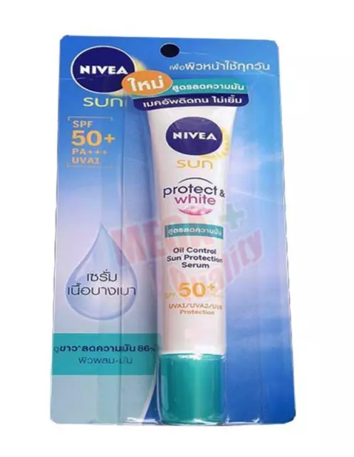 NIVEA SUN PROTECT and WHITE OIL CONTROL SUN PROTECTION SERUM SPF50+ PA+++ 15ml