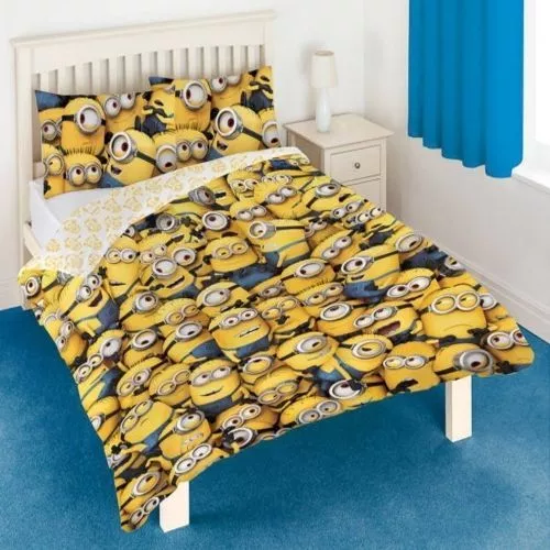 Juego De Funda Edredón De Edredón De Cama Doble Despreciable Me Minions (Gratis P+P)