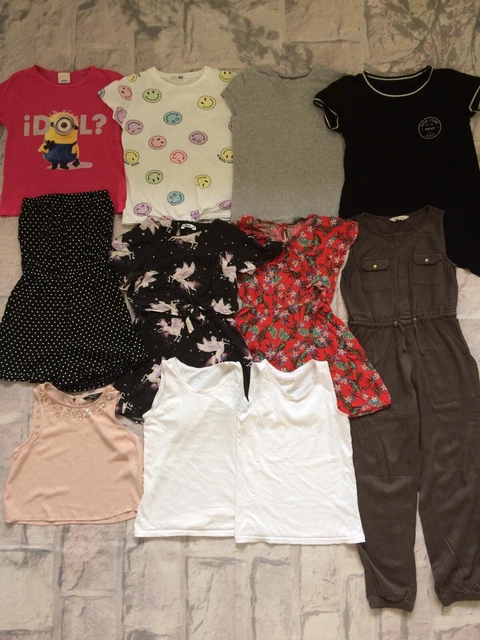 Girls Clothes Bundle 8-9 Years Next New Look Etc Jumpsuit Playsuits Tops Vests