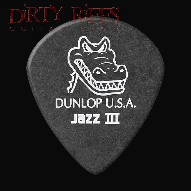 6 x Dunlop Gator Grip Jazz 1.40mm Guitar Picks / Plectrums