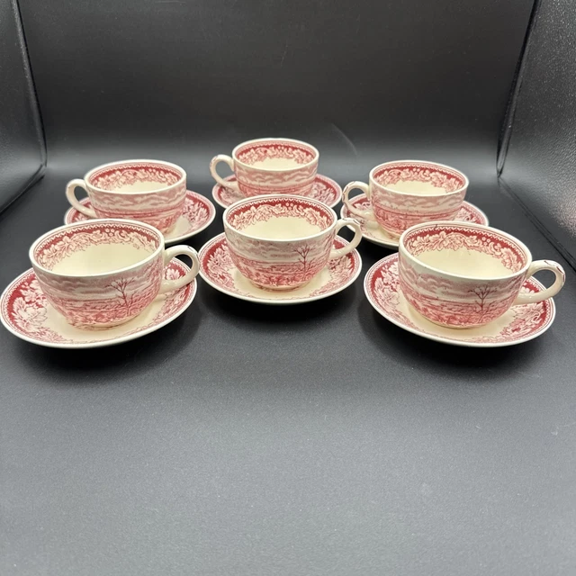 HOMER LAUGHLIN CURRIER Ives View of New York Red Tea Cup