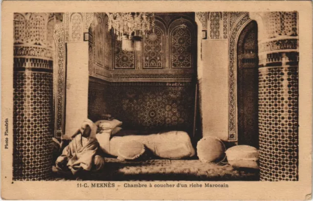 CPA AK MOROCCO MEKNES Bedroom of a Rich Moroccan Flanders (38095)