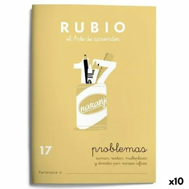 Mathematik-Heft Rubio Nº 17 A5 Spanisch 20 Bettlaken [10 Stück]