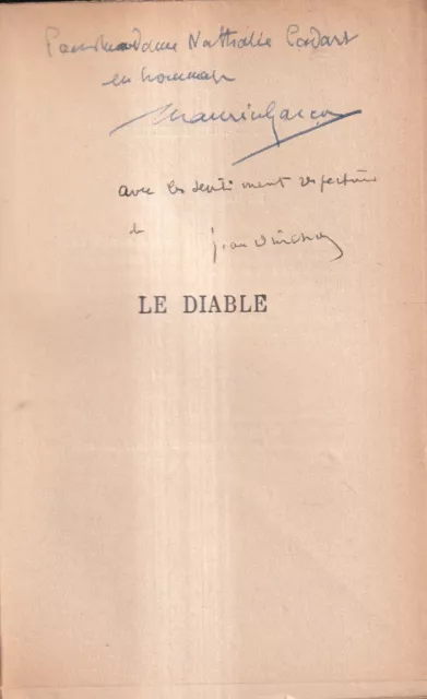 MAURICE GARçON & JEAN VINCHON: LE DIABLE. NRF. 1938 +  ENVOIS