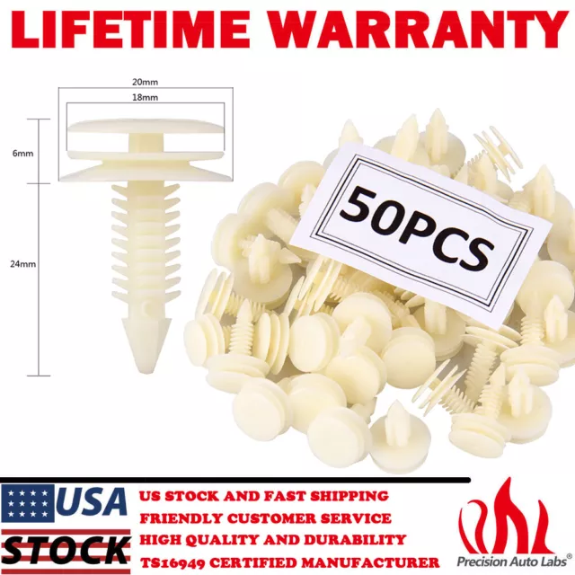 50PCS Front Door Trim Panel Retainer Car Fasteners Clips For GM Chevy GMC Buick