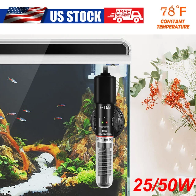 Aquarium Heater 25W/50W Betta Fish Tank Heater For 1-5 Gallon Small Fish Tanks