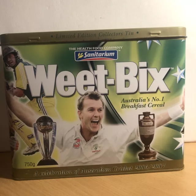 Weet-Bix Limited Edition Cricket Team 2006-2007 EMPTY Collectable Tin Can