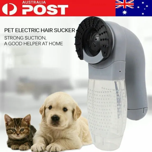 Electric Pet Dog Cat Hair Remover Grooming Brush Comb Vacuum Sucker Cleaner AU