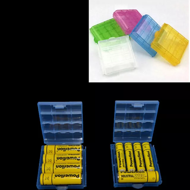2Pcs/lot mMini portable plastic battery case storage box for AAA/AA battery :bj