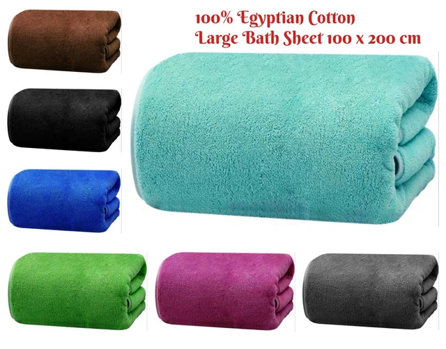 New Super Jumbo Large Bath Sheet 100% Egyptian Cotton Luxury Towels 100 x 200 cm