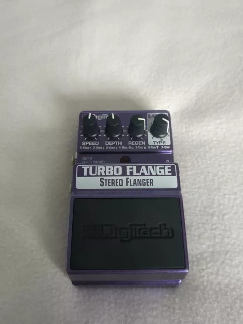 Digitech Turbo Flange Guitar Stereo Flanger Effects Pedal
