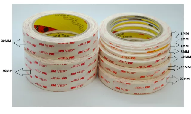 3M™ VHB™ Double Sided Tape Heavy Duty Pads Strong Sticky Tape Grey