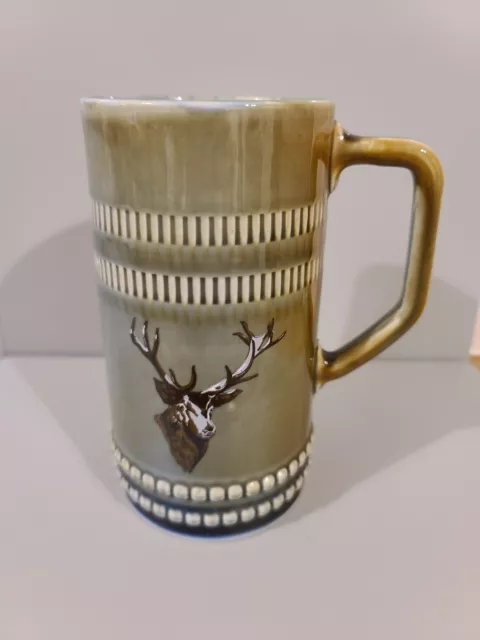 Vintage Wade  Irish Porcelain Tankard with Stag Design