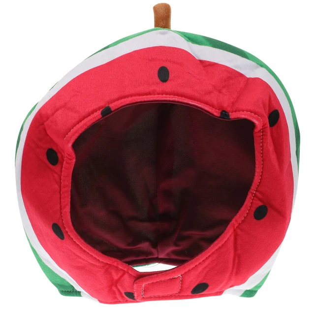 Novelty Christmas Hat Watermelon Headgear Plush Santa Hat Cartoon