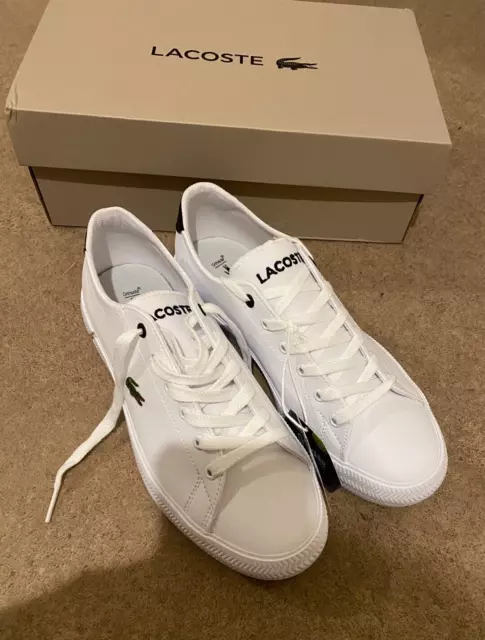 Lacoste Gripshot Trainers White Black Size 5