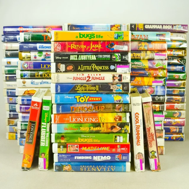 WALT DISNEY VHS Tapes Collection Movies Classics Lot Of 90+ Inc. Black