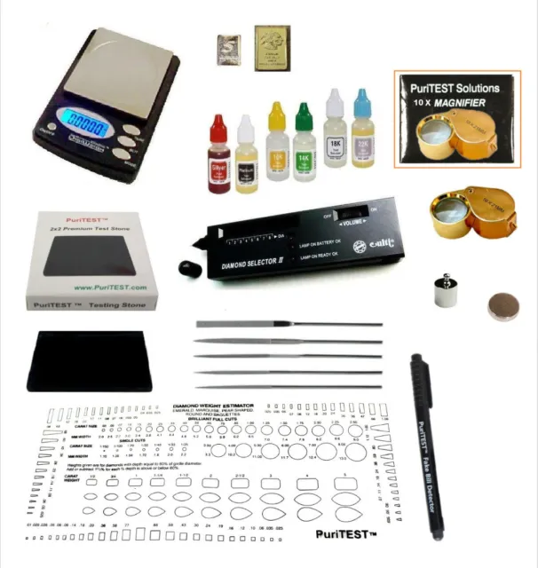 Gold Jewellery Acid Care Test Kit - Test 9k, 10k, 14k, 18k, 22k Slate Stone  Tool