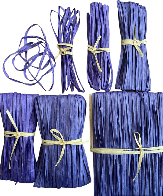 Cinta de regalo de papel Raffia decoraciones libro de recortes hágalo usted mismo artesanías púrpura 1m-100m