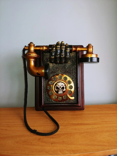 Roman Inc. Haunted Animated Telephone Lights Sound Motion Halloween Prop Decor