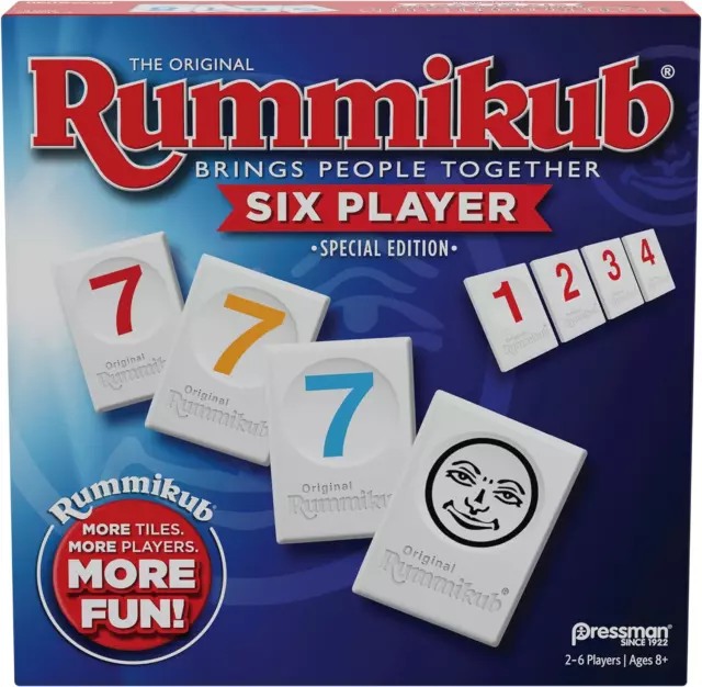 Rummikub Six Player Edition - The Classic Rummy Tile Game - More Tiles and More