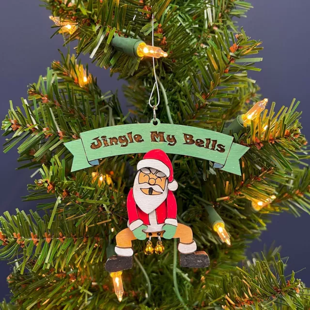 Jingle My Bells Funny Christmas Ornament Ornament Santa Butt Bell Ornament Fun