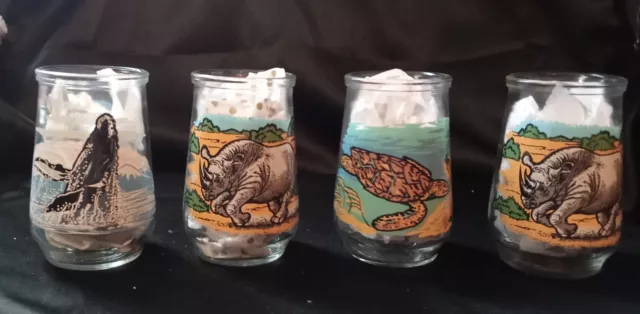 8- Welch's Jelly Jar Glasses Endangered Species Collection