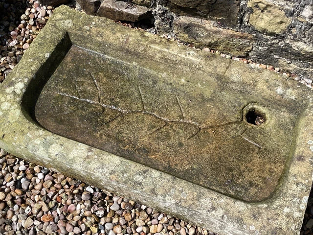 Victorian Antique Carved York Stone Sink/Garden/Ornament/Planter/Horse Trough #2