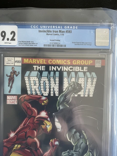 INVINCIBLE IRON MAN 593 2018 2nd PRINT RIRI WILLIAMS DR DOOM LOW PRINT CGC 9.2