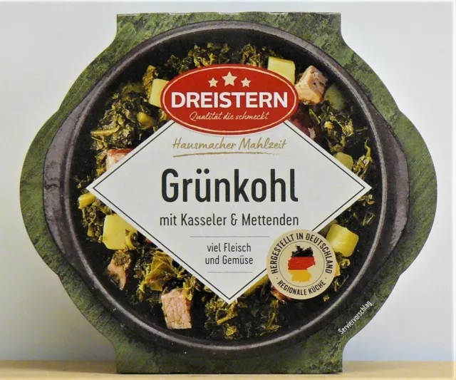 DREISTERN Grünkohl mit Kasseler und Mettenden 4 Terrinen a 400g MHD