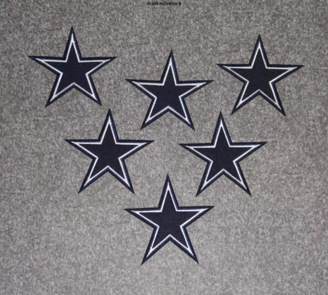 Dallas Cowboys Aufnäher-6 Stück-Patch-Bügelbild -Football-ca. 9x9cm