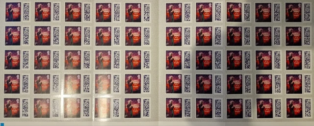 Brand New 50 Royal Mail 1st Class Stamps Christmas