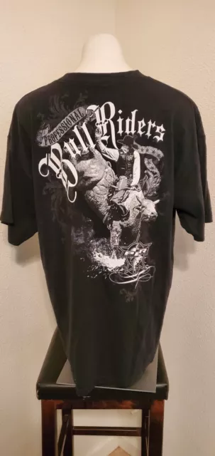 Wrangler Rodeo Professional Bull Riding PBR Graphic Cotton T Shirt Men's XL