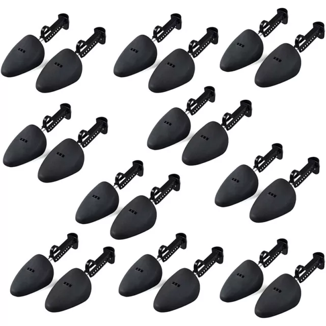 10 Pair Durable Form Plastic Shoe Tree Practical Boot Shoe Stretcher Black B9P8