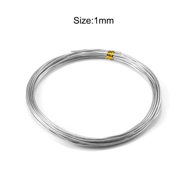 Cinvo Fil De Perles Flexible En Aluminium Résistant Au Ternissement Pour La Fabrication De Bijoux (lot De 3 Rouleaux, Argenté, Doré Et Or Rose) - 2 Mm D'épaisseur/calibre 12