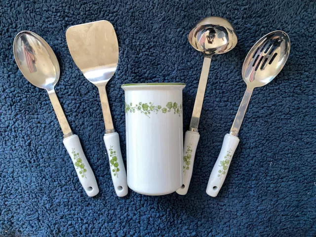 Corelle Coordinates Callaway Ivy Cooking Utensil Holder W/Utensils