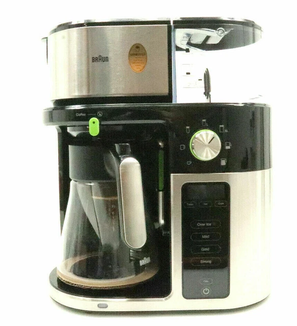 BRAUN KF9050 Filterkaffeemaschine Edelstahl, Max. Warmhaltezeit 40 min 1750 Watt