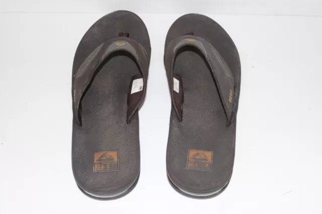 REEF FANNING AIR Men's Flip Flop Sandals Size 13 Brown Bottle Opener ...