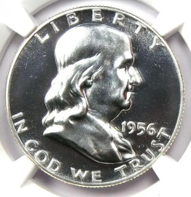 1956 PROOF Franklin Half Dollar 50C Coin - NGC PR69 (PF69) - $460 Value!