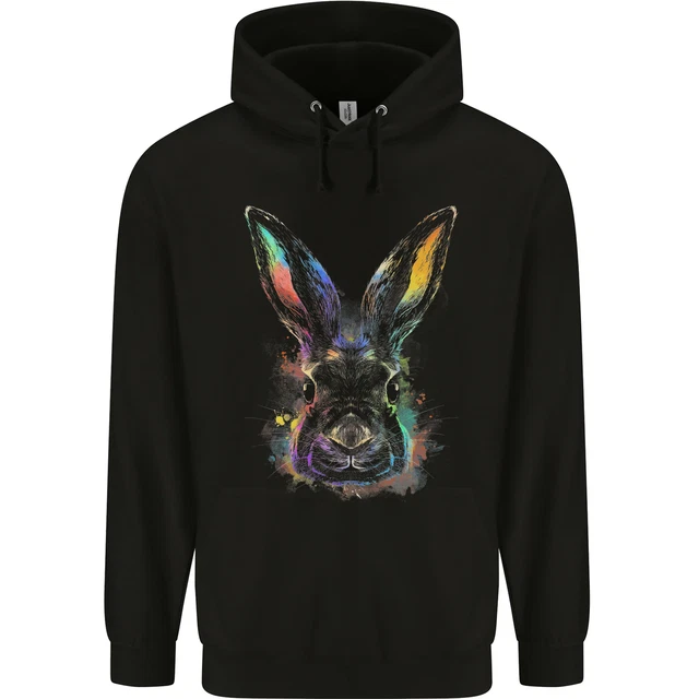 Acquarello Coniglietto Bambini Felpa con Cappuccio