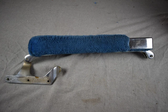 Vintage Paidar Barber Chair Chrome Blue Cush Left Arm Rest