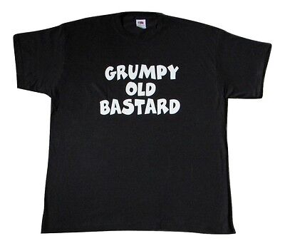 Grumpy Old Basta*d Dad Funny Slogan T-Shirt- Present Offensive 100% Cotton Top