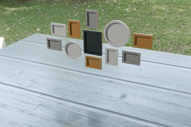 Toyvian 6 Mini Cornici In Legno Per Casa Delle Bambole – Fai Da Te, Incompiute, Per Decorazione Miniatura E Bomboniere - 3
